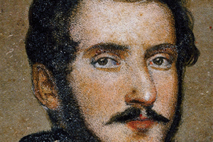 A portrait of Italian Composer Gaetano Donizetti.