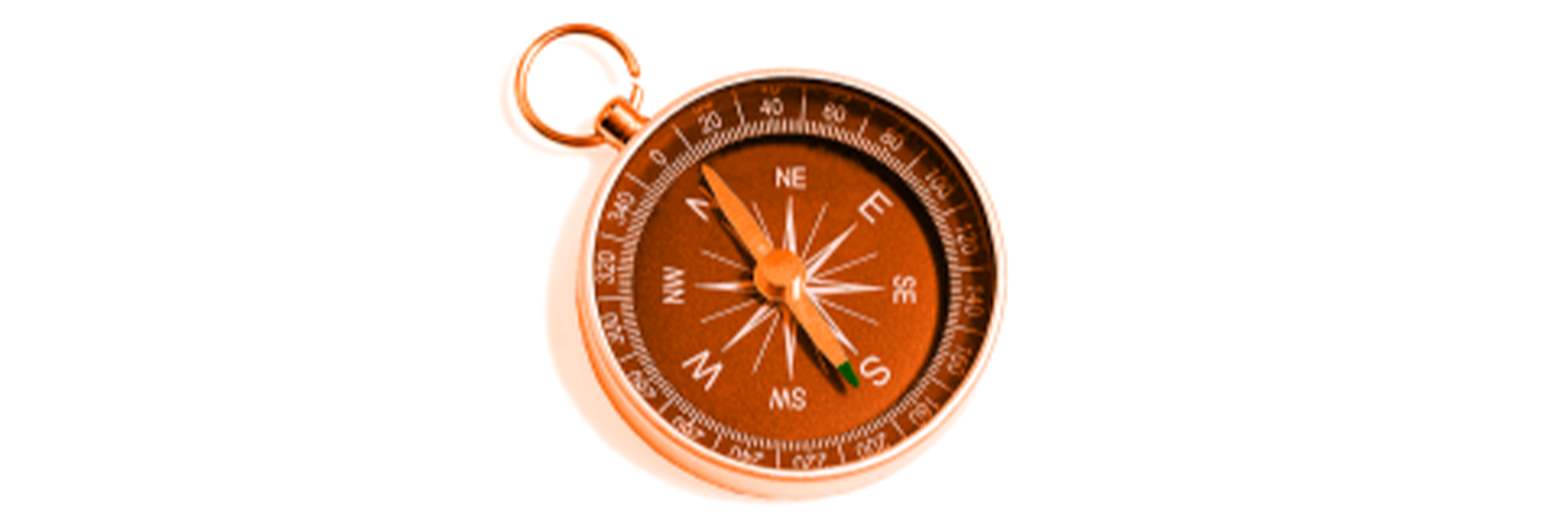 Red pocket compass